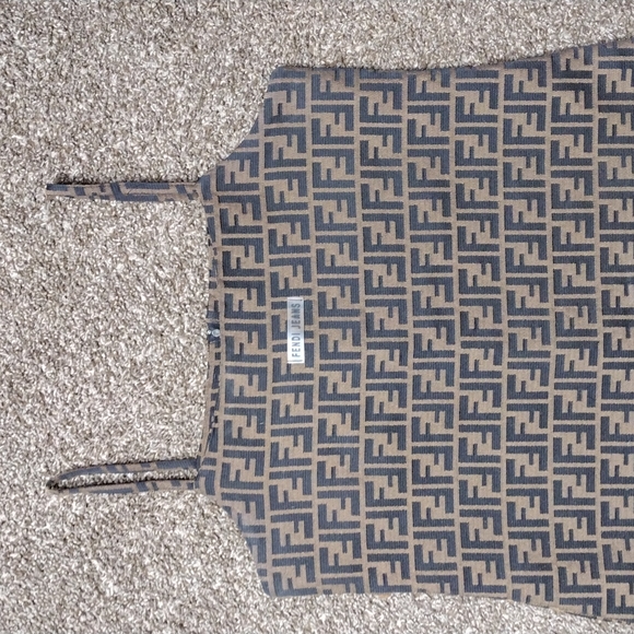 Vintage RARE 90s Fendi Jeans Monogram Dress - Picture 2 of 16